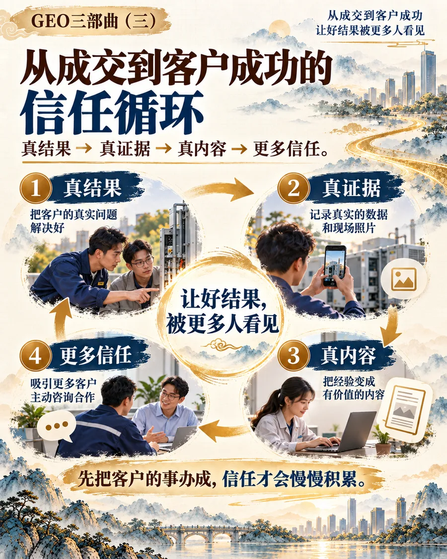 GEO三部曲(三):真结果、真证据、真内容与更多信任构成的信任循环