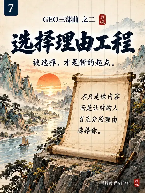 选择理由工程：不只是做内容，而是让对的人有充分的理由选择你。
