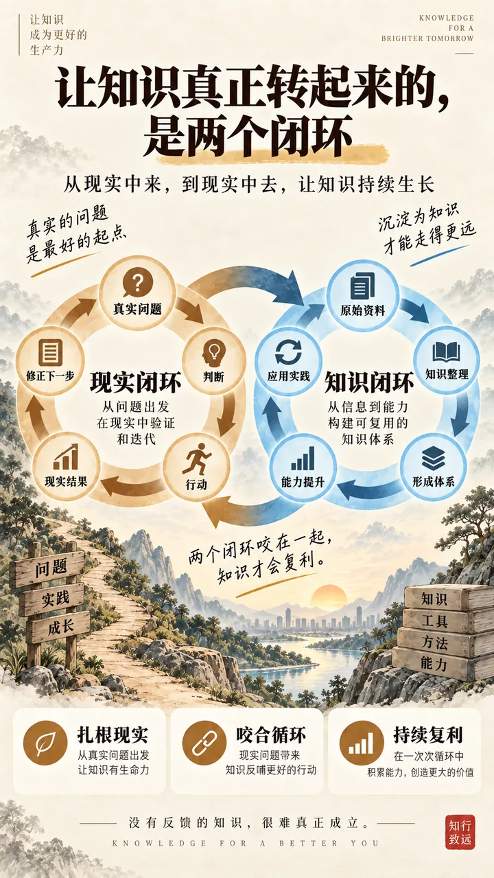 Knowledge OS 的现实闭环与知识闭环相互咬合